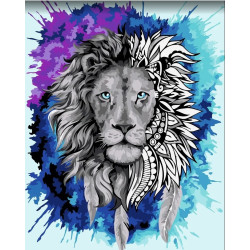 WATERCOLOR LION 40X50 CM R024