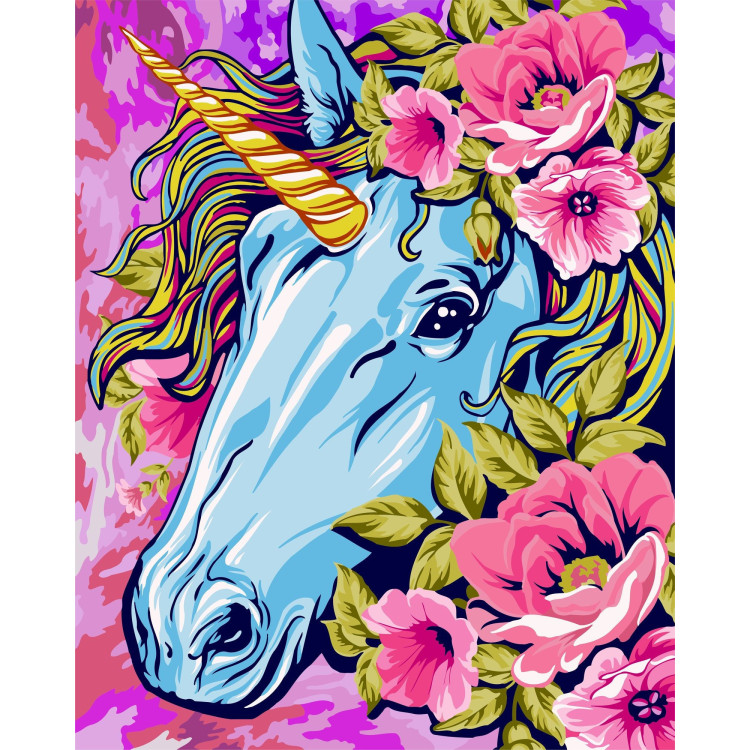 Wizardi Painting by Numbers Kit Fairytale Unicorn 40x50 cm R001