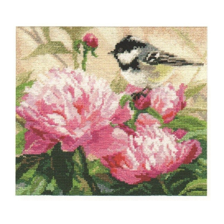 Titmouse and Peonies S1-22