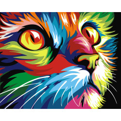 Rainbow Cat 40x50 cm S066