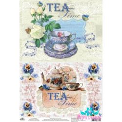 Rice card for decoupage "Tea Music" AM400261D