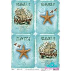 Rice card for "Sea travel" decoupage size: 21*30 cm AM400273D