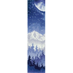 Bookmark. Moon over the forest SANZ-48