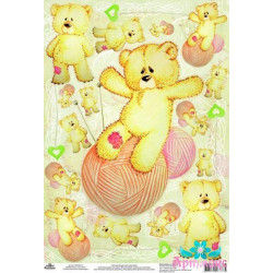 Rice card for decoupage "Naughty Bears" AM400315D