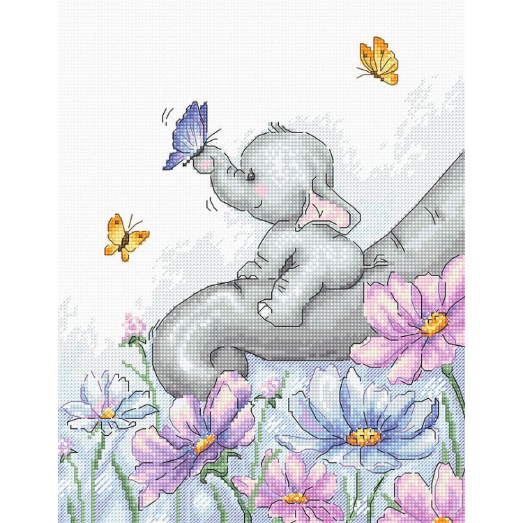 Elephant with Butterfly SB1183