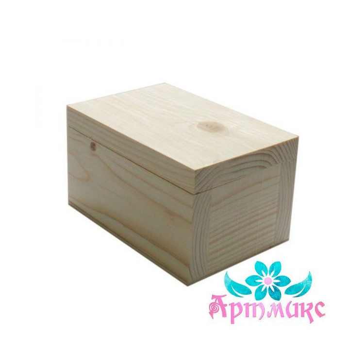 Box made of solid pine, hinged lid, size 15x10xh9 AH616015F