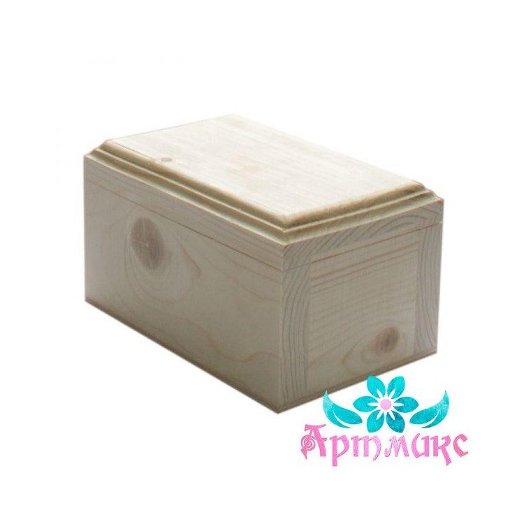 Box made of solid pine with bevelling, hinged lid, size 15x10xh9 AH616020F