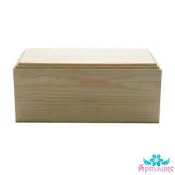 Box made of solid pine with beveled, hinged lid, size 23x10xh9 AH616022F