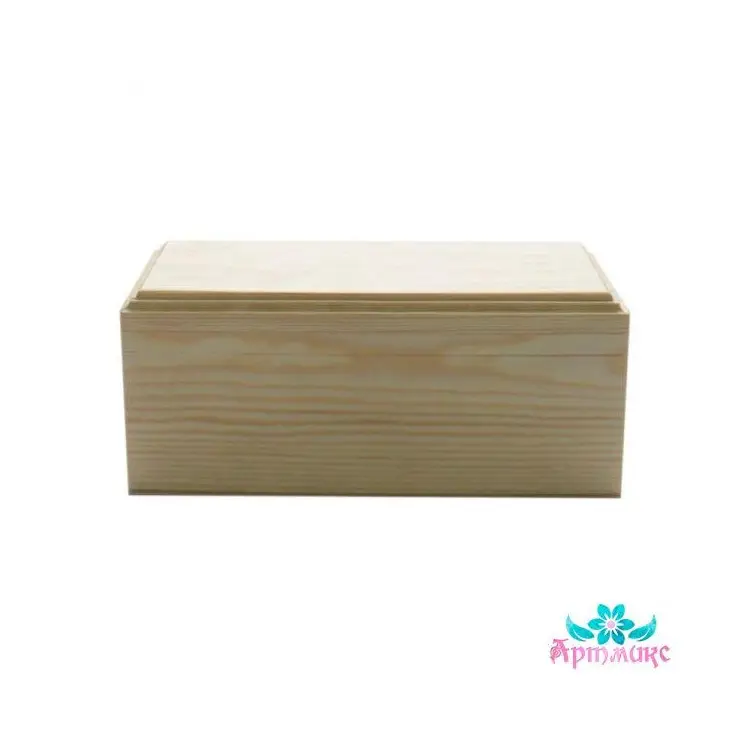 Box made of solid pine with beveled, hinged lid, size 23x10xh9 AH616022F