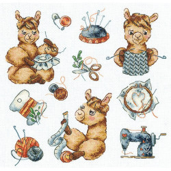 Sampler. Llama needlewoman SANS-62