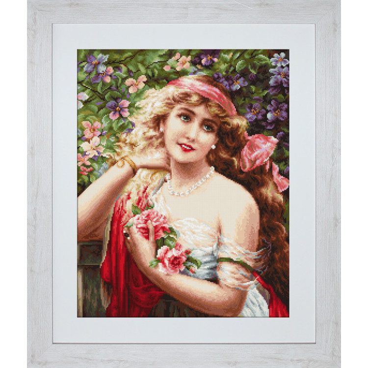 Young Lady with Roses SG549