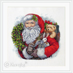 SALE Santa with Wreath SK133