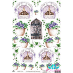 Rice card for decoupage "Doors and windows No. 2" AM400333D