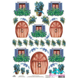 Rice card for decoupage "Doors and windows No. 4" AM400335D