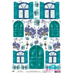 Rice card for decoupage "Doors and windows No. 5" AM400336D