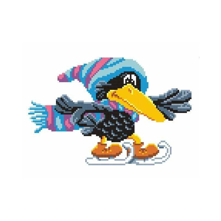 A crow on skates SKN-388