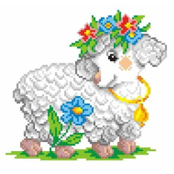 Sheep with a wreath SKN-425