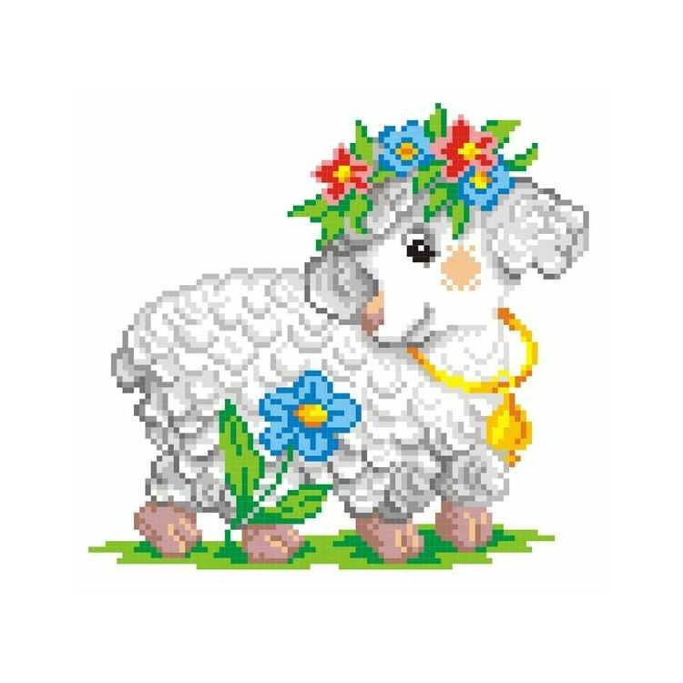 Sheep with a wreath SKN-425