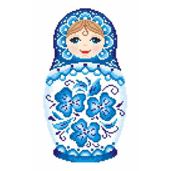 Matryoshka. Gzhel painting SKN-454