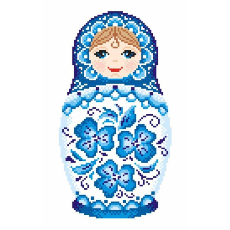 Matryoshka. Gzhel painting SKN-454