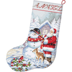 Snowman and Santa Stocking SLETIL8016