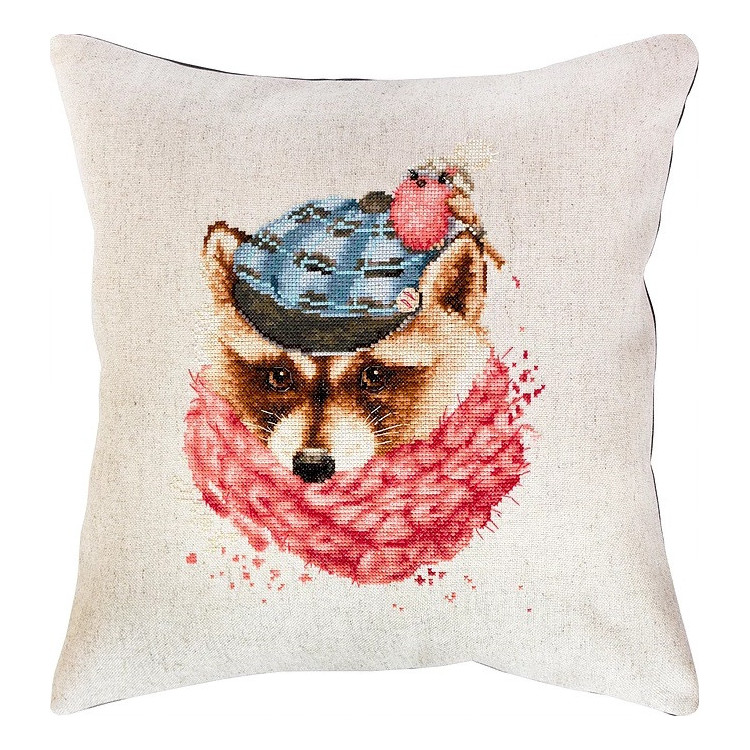 (Discontinued) Pillow Racoon in the Hat SPB157