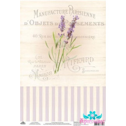 Rice card for decoupage "Vintage motives, lavender No. 2" AM400363D