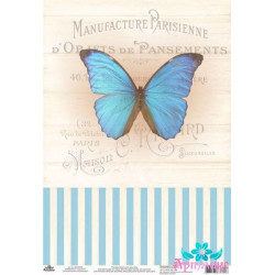 Rice card for decoupage "Vintage motives, butterfly number 4" AM400383D