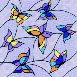 Butterflies Cushion Stamped Cross Stitch Kit SR1625