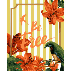 (SALE) Painting by numbers kit. T003 Be free 40*50