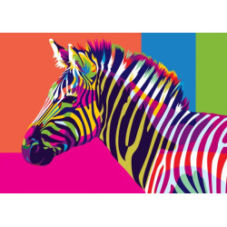 Paint by Numbers Kit Rainbow Zebra T40500077