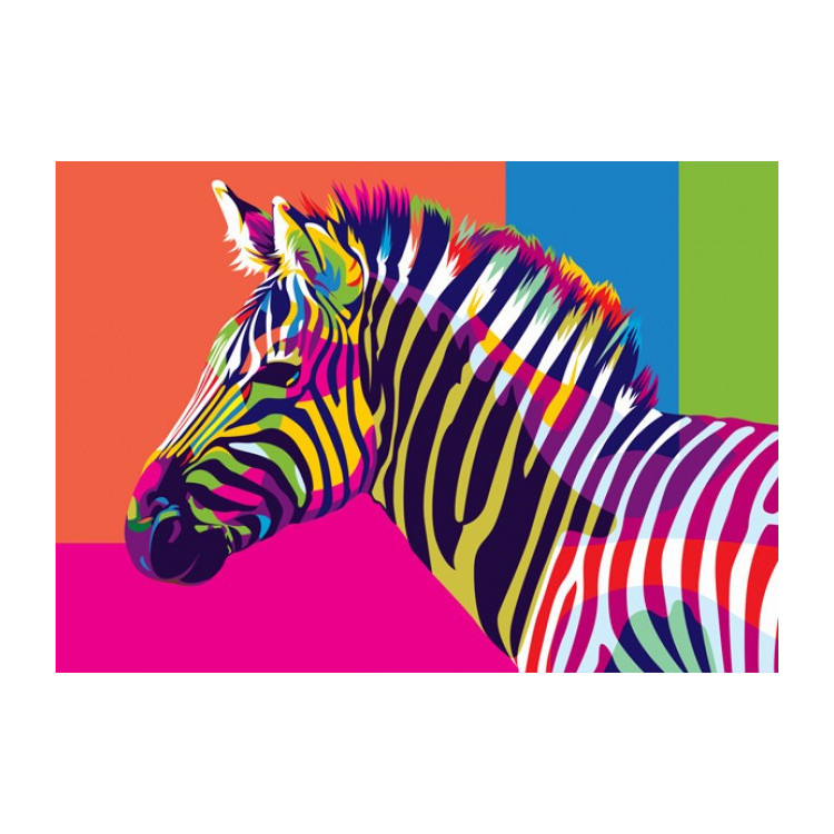 Paint by Numbers Kit Rainbow Zebra T40500077