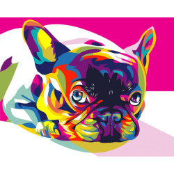 Paint by Numbers Kit Rainbow french bulldog T40500080