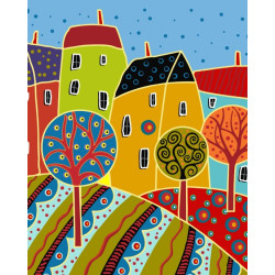 Paint by Numbers kit Village 50x40 cm T50400027