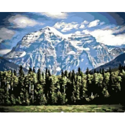 WIZARDI PAINTING BY NUMBER KIT. KIT MOUNTAINS 40X50 CM T327