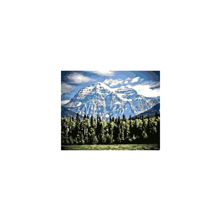 WIZARDI PAINTING BY NUMBER KIT. KIT MOUNTAINS 40X50 CM T327