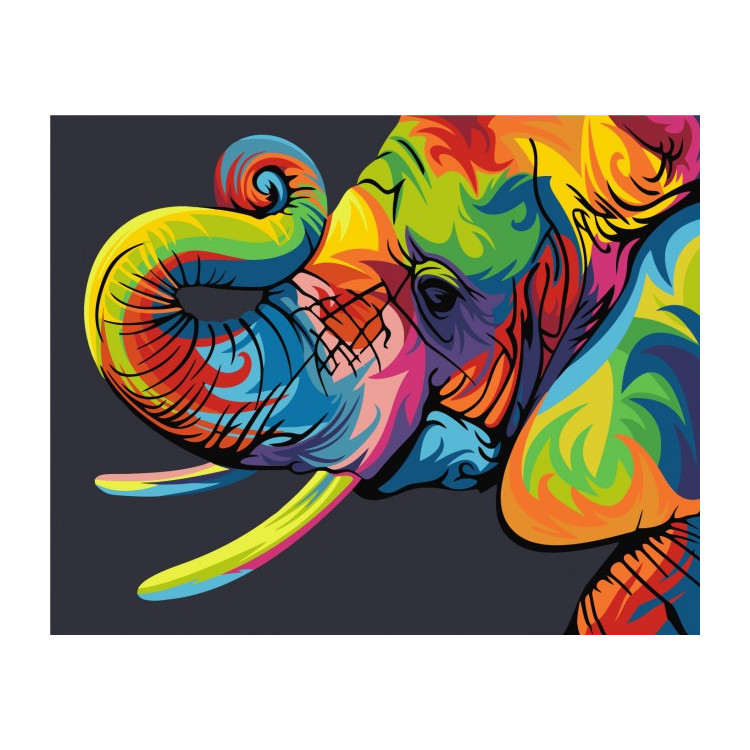 Paint by Numbers Kit Rainbow Elephant T40500003