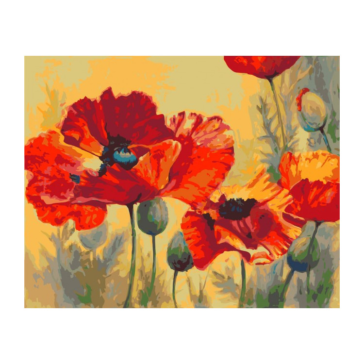 Paint by Numbers Kit Field Poppies T40500010