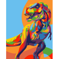 Painting by Numbers Rainbow Dinosaur 16.5x13cm T16130007