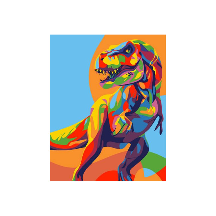 Painting by Numbers Rainbow Dinosaur 16.5x13cm T16130007