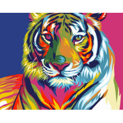 Paint by Numbers Kit Rainbow Tiger T16130010