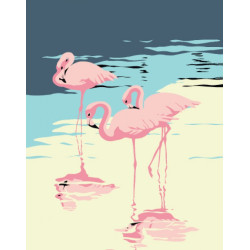 Paint by Numbers Kit Flamingos T16130014