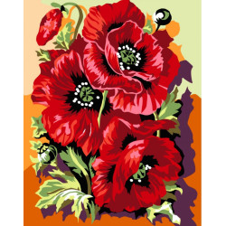 Paint by Numbers Kit King poppies T16130025