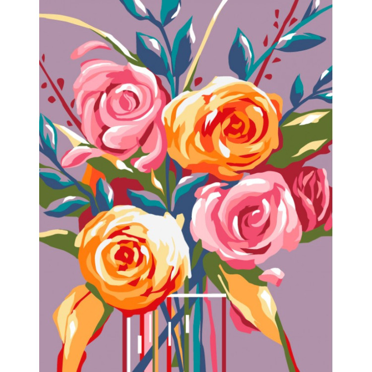 Paint by Numbers Kit Gentle Roses T16130028