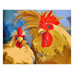 Paint by Numbers Kit Chickens 40x50 cm T40500126