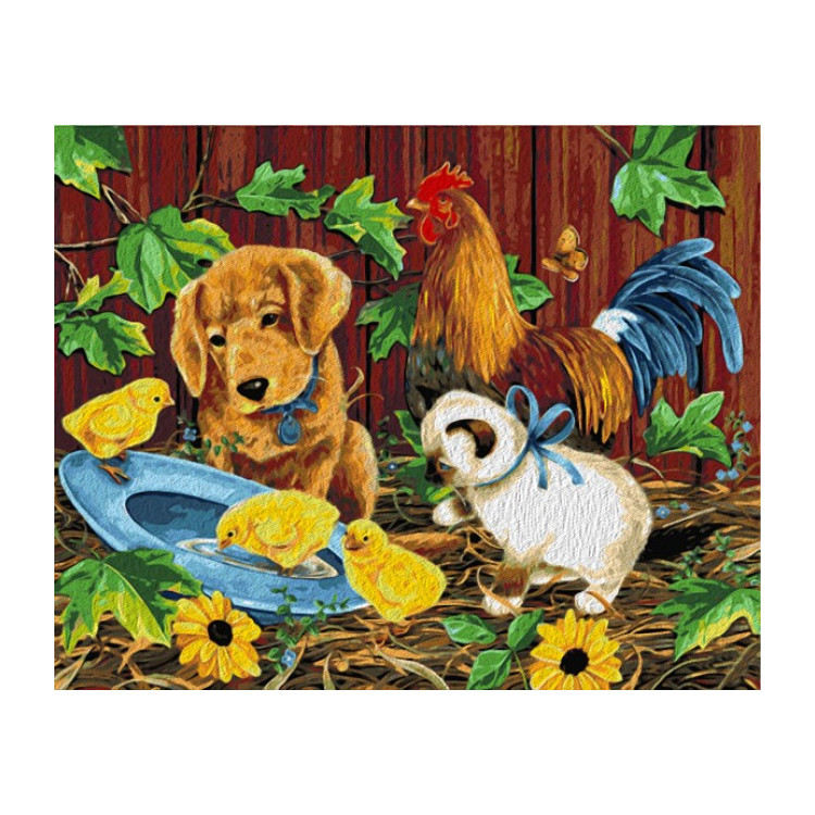 Paint by Numbers Kit Joyful Farm T40500156