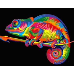 Paint by Numbers Kit Rainbow Chameleon T16130033