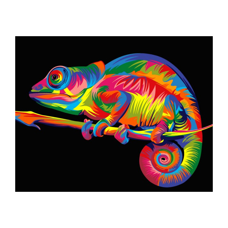 Paint by Numbers Kit Rainbow Chameleon T16130033