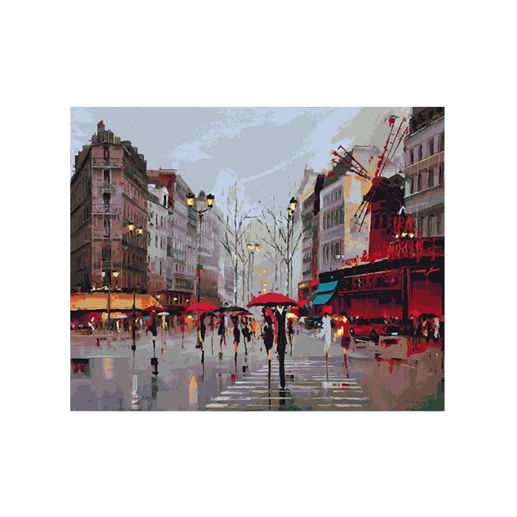 Paint by Numbers Kit Paris 40x50 cm T40500202