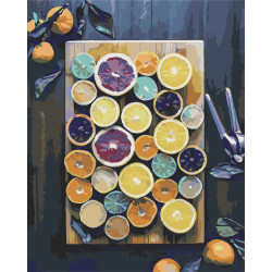 Wizardi Painting by Numbers Kit Fruit Mix 40x50 cm T40500307